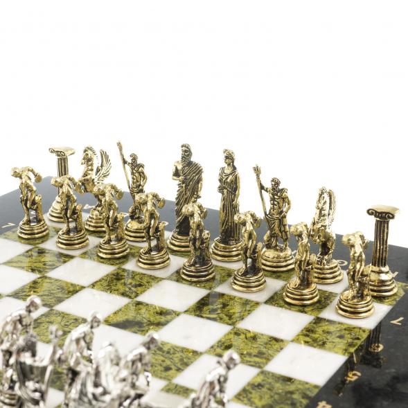 Шахматы &amp;quot;Олимпийские игры&amp;quot; доска 28х28 см мрамор змеевик 122693