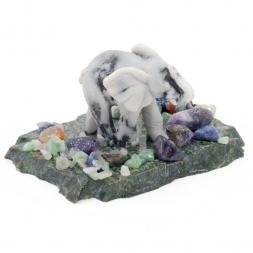 Сувенир из мрамолита &amp;quot;Слоник идет&amp;quot;