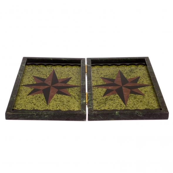 Нарды &amp;quot;Звезда&amp;quot; из камня змеевик, лемезит 125273