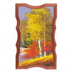Панно прямоугольное &amp;quot;Осень&amp;quot; 18х12 см каменная крошка