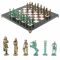 Шахматы "Римляне против Галлов" фигуры бронза / патина 36х36 см мрамор лемезит