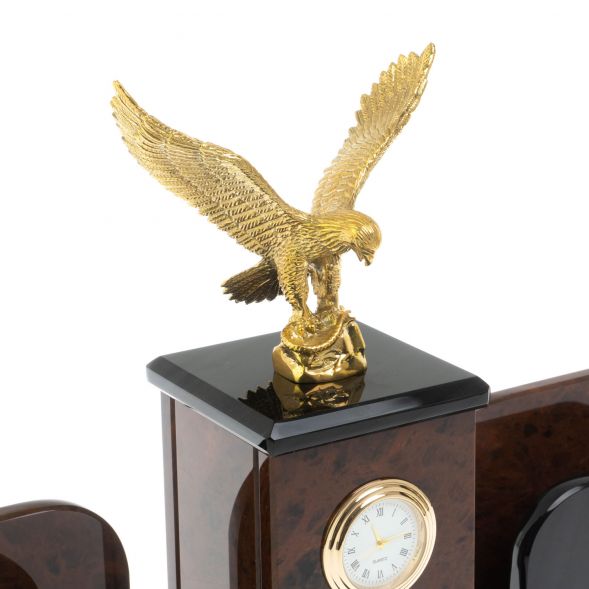 Настольный набор &amp;quot;Орел&amp;quot; из обсидиана 128742