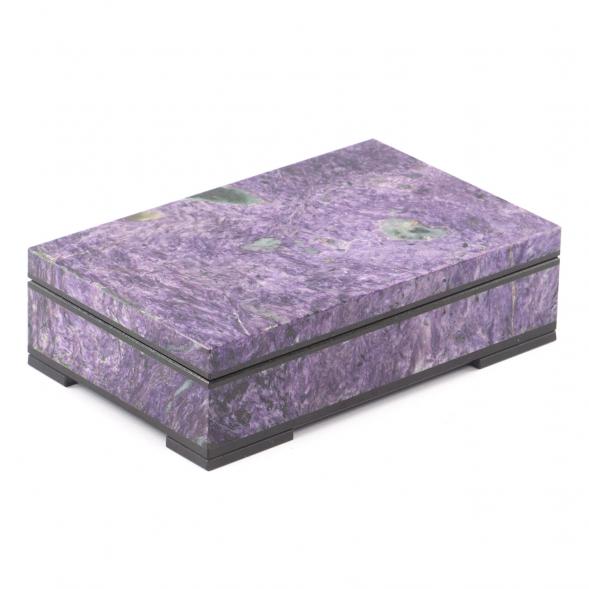 Шкатулка из натурального чароита &amp;quot;Открытие&amp;quot; 16,5х11х5 см 121825