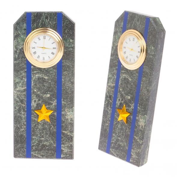 Часы &amp;quot;Погон майор ФСБ, ФСО&amp;quot; камень змеевик 122521