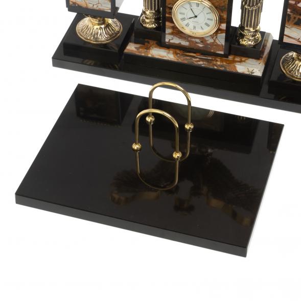 Настольный набор &amp;quot;Двуглавый орел&amp;quot; камень яшма бронза 113258