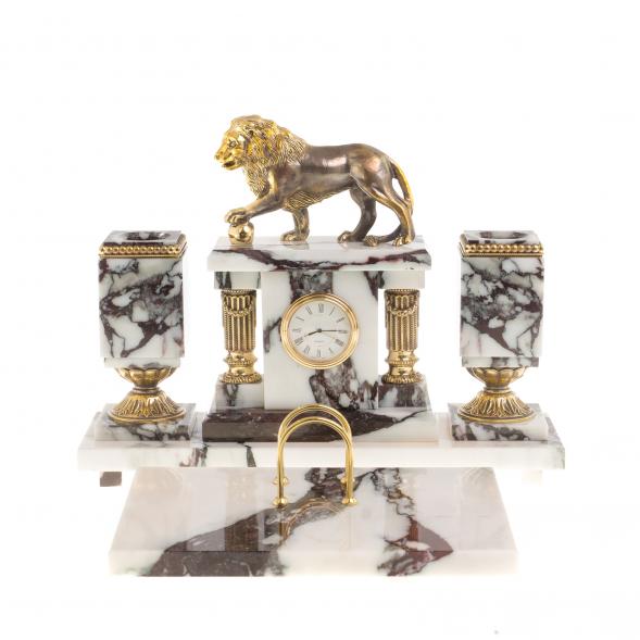 Письменный прибор &amp;quot;Лев с шаром&amp;quot; камень мрамор 124155