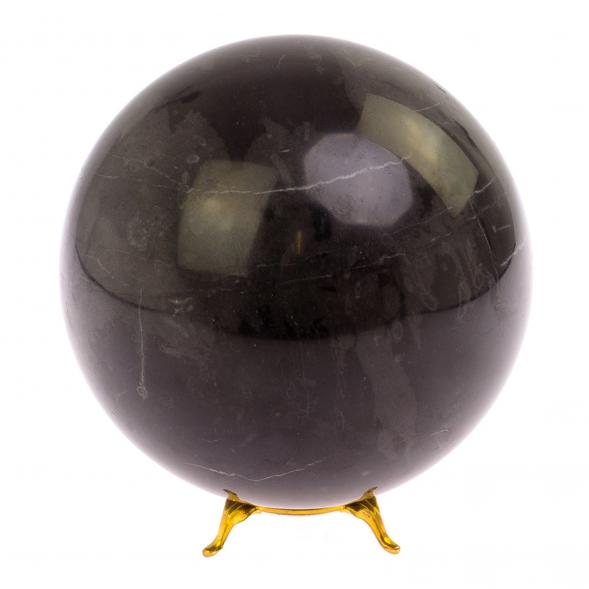 Шар из черного мрамора 14,5 см 124928