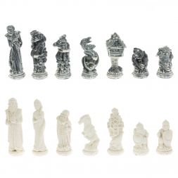 Шахматы &amp;quot;Русские сказки&amp;quot; доска 40х40 см шабровский змеевик