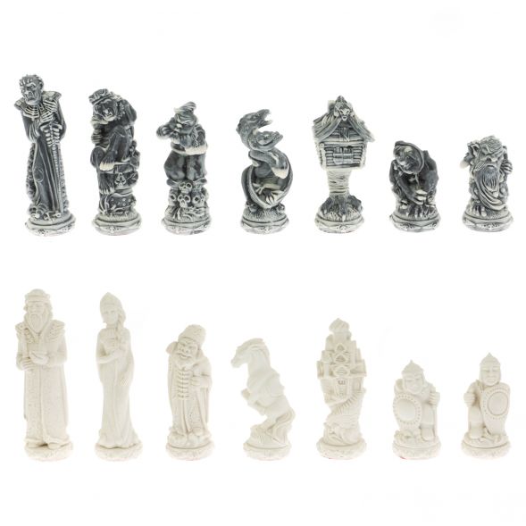 Шахматы &amp;quot;Русские сказки&amp;quot; доска 40х40 см шабровский змеевик 129350