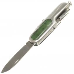 Нож мультитул складной 7 в 1 с камнем нефрит