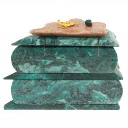 Ларец для украшений змеевик 18x11x13,5 см