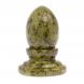 Сувенир яйцо пасхальное на подставке из светло-зеленого змеевика 125207