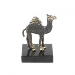 Статуэтка из бронзы на подставке из змеевика &amp;quot;Верблюд&amp;quot;