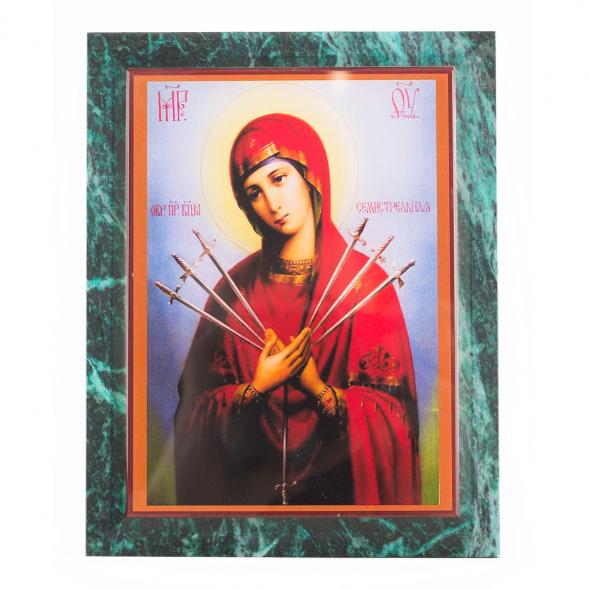 Икона настенная Семистрельная из змеевика 14х18х1,2 см 118801
