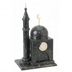 Часы &amp;quot;Мечеть&amp;quot; из змеевика малая