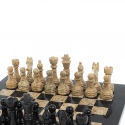 Каменные шахматы &amp;quot;Дебют&amp;quot; доска 30х30 см ракушечник