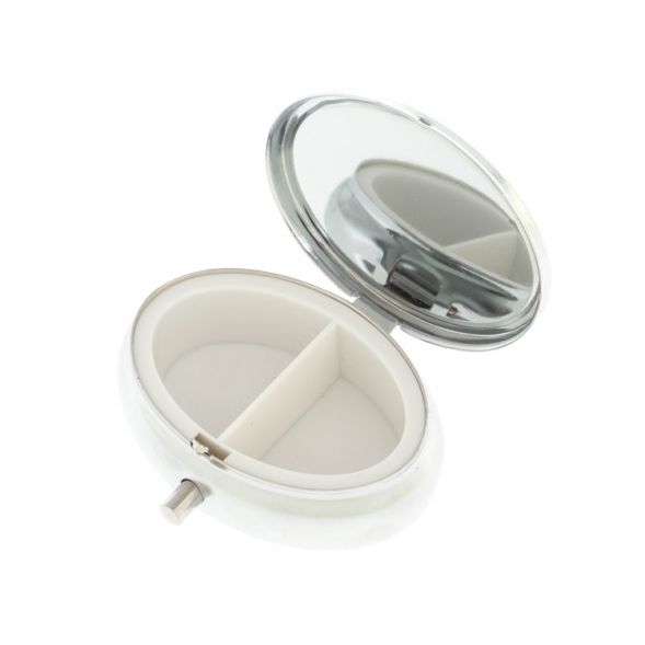 Таблетница овальная на 2 отделения камень змеевик 5,5х4,5х2 см 128131