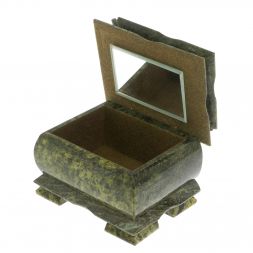 Шкатулка &amp;quot;Оригинал&amp;quot; из змеевика 11,5х8,5х8,5 см