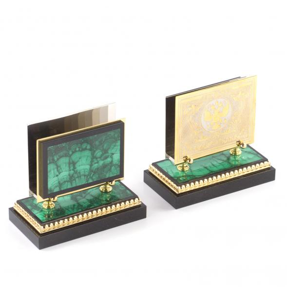 Письменный набор &amp;quot;Фемида&amp;quot; камень малахит Златоуст 121202