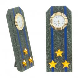 Часы &amp;quot;Погон полковник ФСБ, ФСО&amp;quot; камень змеевик