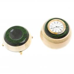 Настольные часы &amp;quot;Шар Антистресс&amp;quot; из мрамора 10,5см на подставке