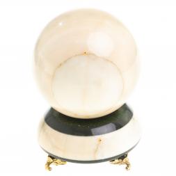 Настольные часы &amp;quot;Шар Антистресс&amp;quot; из мрамора 10,5см на подставке