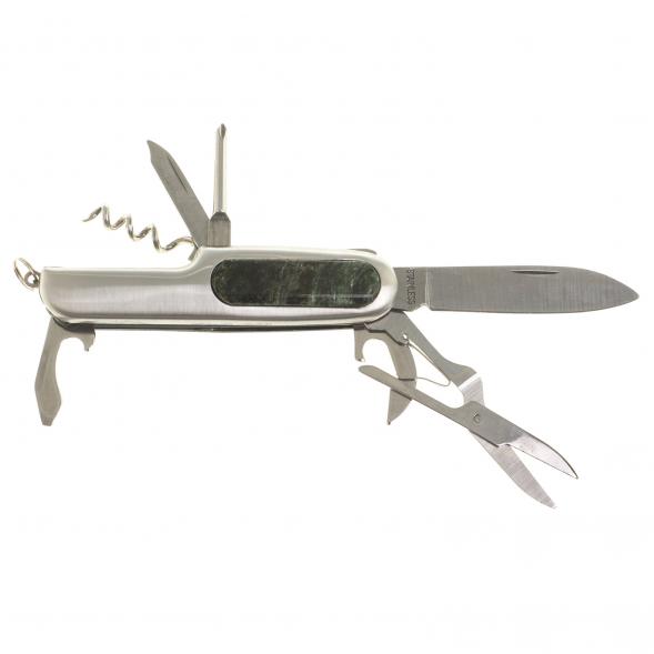 Нож мультитул складной 7 в 1 с камнем актиновит 124061