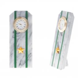 Часы &amp;quot;Погон майор ПС ФСБ&amp;quot; из мрамора