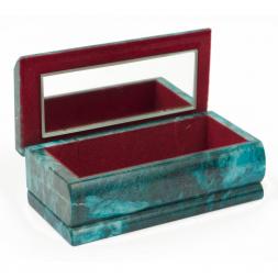 Шкатулка Хозяйка медной горы змеевик 14х7х5 см