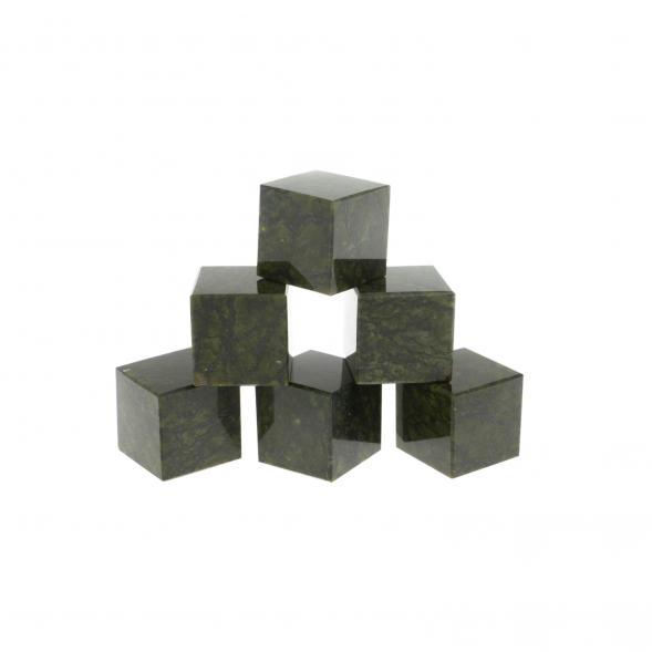 Камни для виски охлаждающие 6 кубиков змеевик зеленый 121581