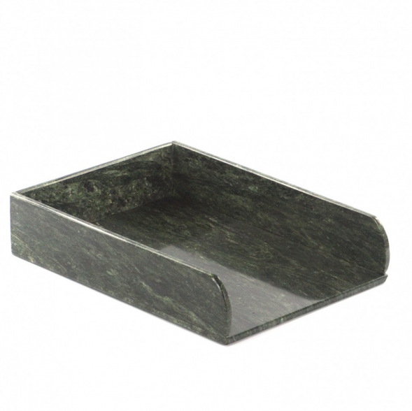 Лоток для бумаг А4 змеевик темный 123256