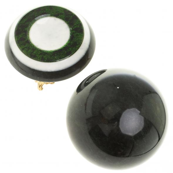 Сувенир &amp;quot;Шар антистресс&amp;quot; из темно-зеленого змеевика 10,5 см 124062