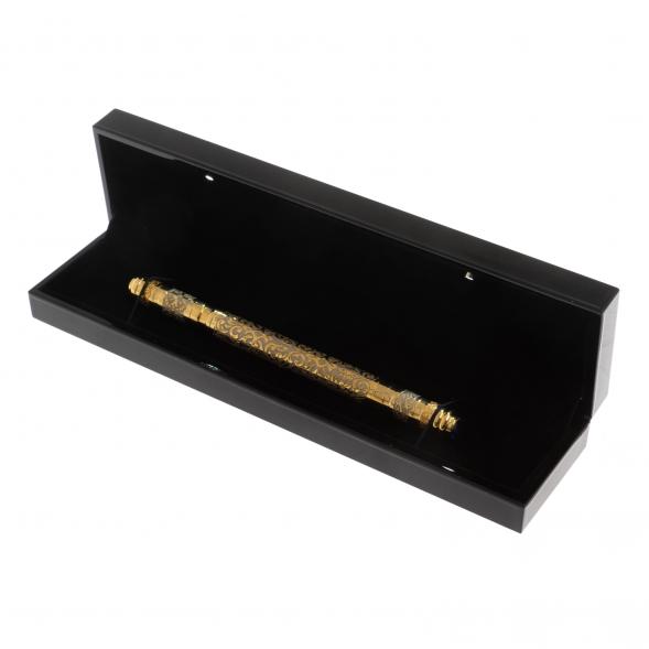 Подарочная ручка с синим фианитом Златоуст 126876