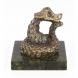 Статуэтка из бронзы на подставке из змеевика «Удав» 117935