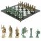 Шахматы "Римские войны" фигуры бронза / патина 44х44 см мрамор