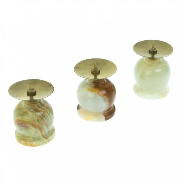 Подсвечник из оникса 4х4х5 см (2х3) 128823