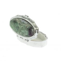 Таблетница эллипс на 2 отделения камень флюорит