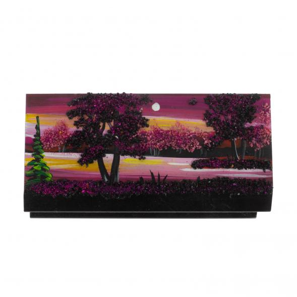 Шкатулка &amp;quot;Закат&amp;quot; из черного змеевика 14х7х5 см 129481