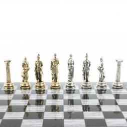 Шахматы "Олимпийские игры" доска 44х44 см серый мрамор фигуры металлические