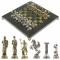 Шахматы "Атлас" доска 28х28 см из камня змеевик