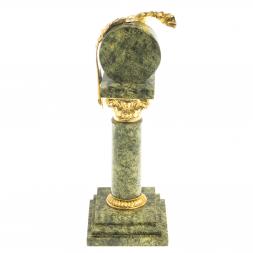 Настольные часы &amp;quot;Капитель&amp;quot; камень змеевик