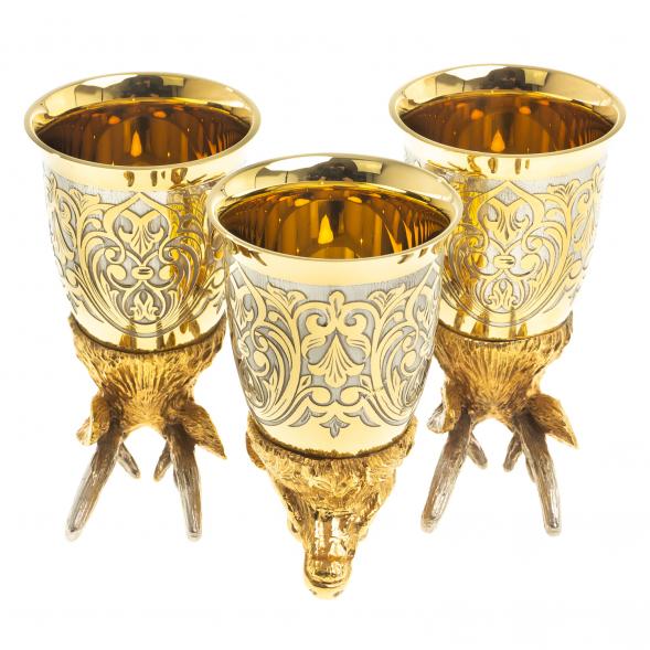 Стопки перевертыши &amp;quot;Олень&amp;quot; 70 мл 3 шт Златоуст 123631