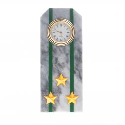 Часы &amp;quot;Погон полковник ПС ФСБ&amp;quot; из мрамора