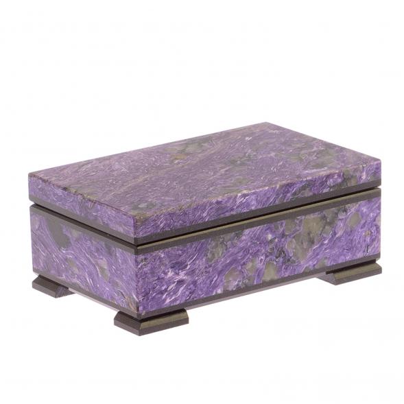 Шкатулка из чароита 11х7х4,5 см 125130