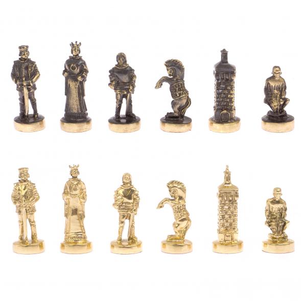 Шахматы бронзовые &amp;quot;Европейские&amp;quot; доска 32х32 см мрамор 125595