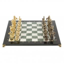 Шахматы подарочные &amp;quot;Нефтяники&amp;quot; 44х44 см шабровский змеевик мрамор