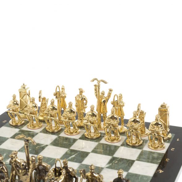 Шахматы подарочные &amp;quot;Нефтяники&amp;quot; 44х44 см шабровский змеевик мрамор 127432