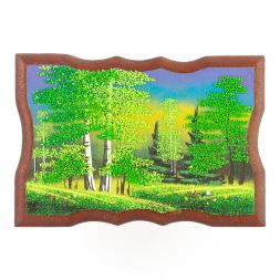Панно прямоугольное &amp;quot;Летний пейзаж&amp;quot; 22х15 см каменная крошка