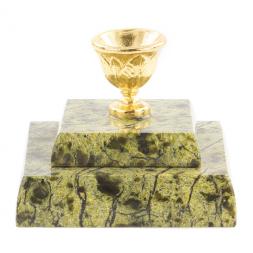 Подсвечник церковный из змеевика