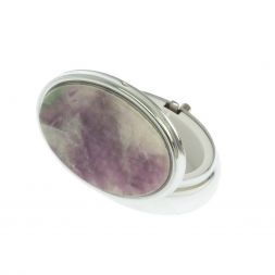 Таблетница овальная на 2 отделения камень флюорит 5,5х4,5х2 см